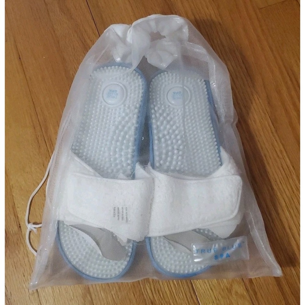 TRUE BLUE SPA Shoes Sandals Massaging Terry Cloth Loop Womens L/XL